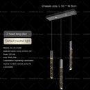 GobekUsa Crystal Loft Chandelier for Duplex Living Room & Stairwell, Long Hanging Lighting