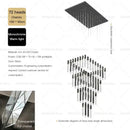 GobekUsa Crystal Loft Chandelier for Duplex Living Room & Stairwell, Long Hanging Lighting