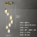GobekUsa Crystal Loft Chandelier for Staircase, Living Room, and Apartment Luxe Lighting