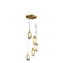 GobekUsa Crystal Loft Chandelier for Staircase, Living Room, and Apartment Luxe Lighting