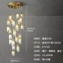 GobekUsa Crystal Loft Chandelier for Staircase, Living Room, and Apartment Luxe Lighting