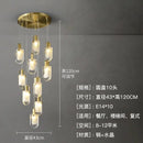 GobekUsa Crystal Loft Chandelier for Staircase, Living Room, and Apartment Luxe Lighting