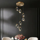 GobekUsa Crystal Loft Chandelier for Villa Duplex, Large Pendant Lighting for Stairwell