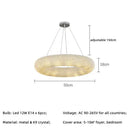 GobekUsa Crystal Loft Chandelier: Modern Luxury Circle Pendant Lamp for Living Room Lighting