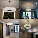 GobekUsa Crystal Loft Chandelier: Modern Luxury Circle Pendant Lamp for Living Room Lighting