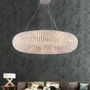 GobekUsa Crystal Loft Chandelier: Modern Luxury LED Pendant Light for Living Room Decor