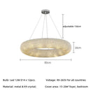 GobekUsa Crystal Loft Chandelier: Modern Luxury LED Pendant Light for Living Room Decor