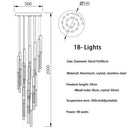 GobekUsa Crystal Loft Chandelier: Modern Nordic Art Deco Gold LED Lighting for Living Room