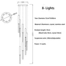 GobekUsa Crystal Loft Chandelier: Modern Nordic Art Deco Gold LED Lighting for Living Room