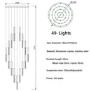 GobekUsa Crystal Loft Chandelier: Modern Nordic Art Deco Gold LED Lighting for Living Room