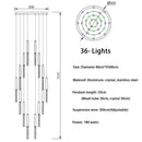 GobekUsa Crystal Loft Chandelier: Modern Nordic Art Deco Gold LED Lighting for Living Room