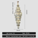GobekUsa Crystal Loft Pendant Light: Sleek Spiral Staircase Chandelier