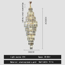 GobekUsa Crystal Loft Pendant Light: Sleek Spiral Staircase Chandelier