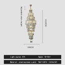 GobekUsa Crystal Loft Pendant Light: Sleek Spiral Staircase Chandelier