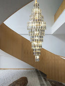 GobekUsa Crystal Loft Pendant Light: Sleek Spiral Staircase Chandelier