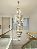 GobekUsa Crystal Loft Pendant Light: Sleek Spiral Staircase Chandelier