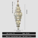 GobekUsa Crystal Loft Pendant Light: Sleek Spiral Staircase Chandelier