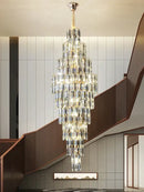 GobekUsa Crystal Loft Pendant Light: Sleek Spiral Staircase Chandelier
