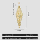 GobekUsa Crystal Loft Pendant Light: Sleek Spiral Staircase Chandelier