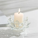 Colorful crystal lotus candle holder dining room aromatherapy base by Decorbites