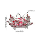 Colorful crystal lotus candle holder dining room aromatherapy base by Decorbites