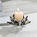 Colorful crystal lotus candle holder dining room aromatherapy base by Decorbites