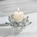 Colorful crystal lotus candle holder dining room aromatherapy base by Decorbites