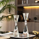 GobekUsa Crystal Lotus Candle Holder Desk Decor Romantic Candlestick Modern Home Accents