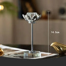 GobekUsa Crystal Lotus Candle Holder Desk Decor Romantic Candlestick Modern Home Accents