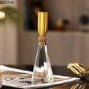 GobekUsa Crystal Lotus Candle Holder Desk Decor Romantic Candlestick Modern Home Accents