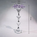 GobekUsa Crystal Lotus Candle Holder Home Decoration Crystal Flower Candlestick