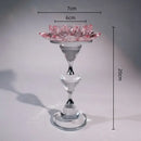 GobekUsa Crystal Lotus Candle Holder Home Decoration Crystal Flower Candlestick