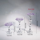 GobekUsa Crystal Lotus Candle Holder Home Decoration Crystal Flower Candlestick