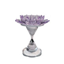 GobekUsa Crystal Lotus Candle Holder Home Decoration Crystal Flower Candlestick