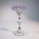 GobekUsa Crystal Lotus Candle Holder Home Decoration Crystal Flower Candlestick