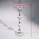 GobekUsa Crystal Lotus Candle Holder Home Decoration Crystal Flower Candlestick