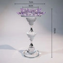 GobekUsa Crystal Lotus Candle Holder Home Decoration Crystal Flower Candlestick