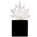 GobekUsa Crystal Lotus Tabletop Decoration with Black Base