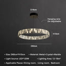 GobekUsa Crystal Lustre Circle Chandelier LED Lights - Modern Luxury Minimalism décor