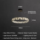 GobekUsa Crystal Lustre Circle Chandelier LED Lights - Modern Luxury Minimalism décor