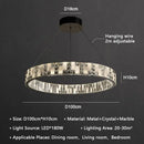 GobekUsa Crystal Lustre Circle Chandelier LED Lights - Modern Luxury Minimalism décor