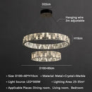 GobekUsa Crystal Lustre Circle Chandelier LED Lights - Modern Luxury Minimalism décor