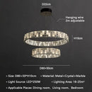 GobekUsa Crystal Lustre Circle Chandelier LED Lights - Modern Luxury Minimalism décor