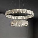 GobekUsa Crystal Lustre Circle Chandelier LED Lights - Modern Luxury Minimalism décor