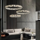GobekUsa Crystal Lustre Circle Chandelier LED Lights - Modern Luxury Minimalism décor