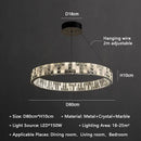 GobekUsa Crystal Lustre Circle Chandelier LED Lights - Modern Luxury Minimalism décor