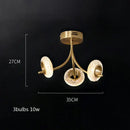 GobekUsa Crystal Lustre LED Chandelier for Home Decor - Luxury Round Ceiling Lamp