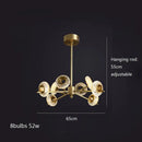 GobekUsa Crystal Lustre LED Chandelier for Home Decor - Luxury Round Ceiling Lamp