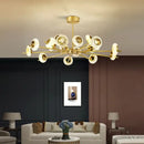 GobekUsa Crystal Lustre LED Chandelier for Home Decor - Luxury Round Ceiling Lamp