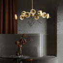 GobekUsa Crystal Lustre LED Chandelier for Home Decor - Luxury Round Ceiling Lamp